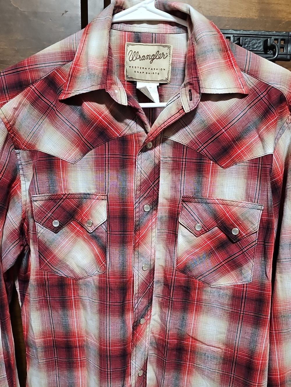 Wrangler Button Down Western Cowboy Shirt